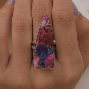 925 Natural Wedding Gift Designer High Quality Fine Jewelry <b>Ring</b> 925 Sterling Silver Handmade Gemstone Turquoise <b>Spinner</b> <b>Ring</b> - Product Image 2