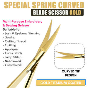 Ciseaux à ressort à fil de cheveux de qualité supérieure 5 "fil à coudre à broder coupe cisailles à ressort ménage et artisanat en acier inoxydable - Product Image 3