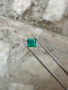 Piedra de corte de Esmeralda cuadrada de Zambia Natural excelente de 7 MM con piedra preciosa suelta de buen brillo para hacer joyería de 1,69 quilates - Product Image 5