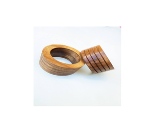Wood Ring <b>Napkin</b> Decorative Raw Wood <b>Napkin</b> Buckle Simple Design <b>Napkin</b> Ring for mango Wood Color - Product Image 2