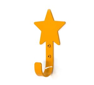 Sat of 6 wall hook unique star shape top and <b>hanging</b> like J-shaped hook below The bowl space <b>for</b> small items like keys, coins - Product Image 3