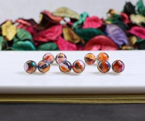 ต่างหูเม็ดเดี่ยวพลอยสีเทอร์ควอยส์หอยนางรมคุณภาพสูงชุดแป้นต่างหูสำหรับขายปลีก - Product Image 2