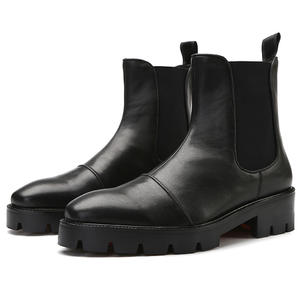 รองเท้าบูทเชลซีหนังวัวสไตล์เรโทร พร้อมระบบลดแรงกระแทกและเนื้อนุ่ม สำหรับผู้ชาย เหมาะสำหรับงานธีมวินเทจและใส่ทำงานในออฟฟิศ - Product Image 3