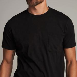 Camisetas de Algodón Orgánico para Hombre, Camiseta de Manga Corta con Cuello Redondo, Camisetas con Bolsillo para Hombre, Camiseta Personalizada, Talla Grande - Product Image 6