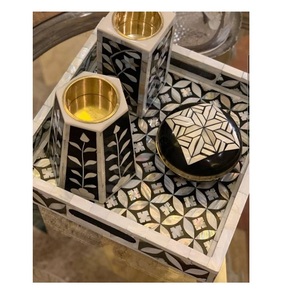 Juego de Regalo Religioso Árabe para Ramadán, Quemador de Incienso Eléctrico de Madera con Incrustaciones de Madreperla, Bandeja para Bakhoor, Rosa, Té, Oud, Incensario de Oriente Medio - Product Image 6