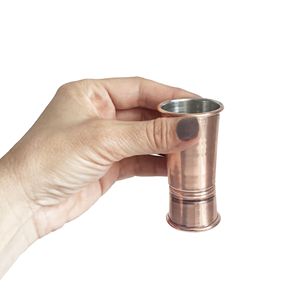 Cobre hecho a mano 40 ml Vaso de chupito 4 cm/1,3 pulgadas Color cobre - Product Image 2