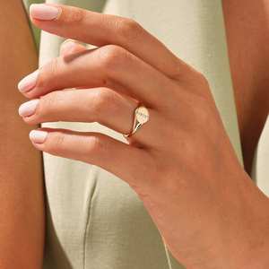 Birthstone Signet <b>Silver</b> Plated <b>Ring</b> Personalized Luxury Jewelry for <b>Men</b> Women Daily Wear Wedding Party Anniversary Gift - Product Image 2