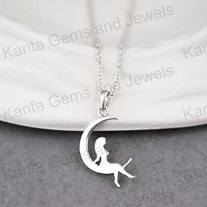 Pendentif Cœur en Argent Sterling 925 Plaqué Rhodium avec Zircon, Fait Main, Design de Créateur, Charmes Fins, Vente en Gros pour Petite Amie - Product Image 3