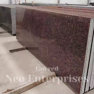 Dalles polies bronzées naturelles en pierre de granit rouge pour comptoirs de cuisine modernes carreaux de sol revêtement mural revêtement d'escalier extérieur - Product Image 4