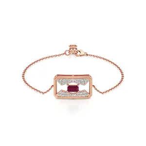 Pulsera Convertible con Colgante de Rubí y Diamantes Scarlet Serenade - Product Image 1