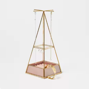 Porte-bijoux en métal à trois niveaux en gros Présentoirs en métal au design attrayant Tenir et présenter des accessoires de bijoux - Product Image 4