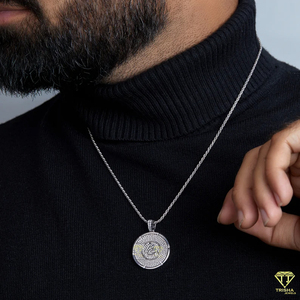 Collar con colgante VVS Moissanite Iced Out en plata de ley 925, símbolo vikingo nórdico, joyería de Hip Hop para hombres - Product Image 3