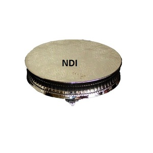 Célébration de fête de mariage de luxe personnalisé gâteau servant gâteau support en aluminium métal arrondi gâteau support - Product Image 1