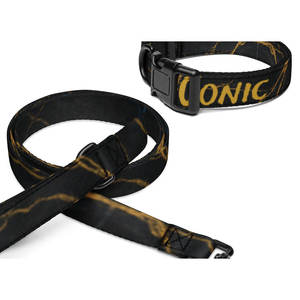 Ensemble collier et laisse de luxe édition noire et or avec motif de lettres élégant - Product Image 6