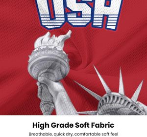 Top Quality Sublimated Football Jersey American Flag Jersey <b>Shorts</b> Set Sports Team Sublimation Wear Football Set - Product Image 6