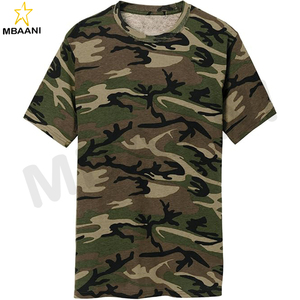Camisetas de Camuflaje para Hombre, 100% Algodón, Camiseta de Manga Corta, Camiseta con Cuello Redondo para Hombre - Product Image 1