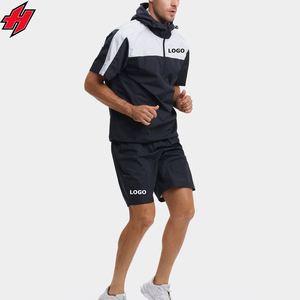 ชุดวอร์มกางเกงขาสั้นกันลมสำหรับผู้ชายชุดวอร์มผ้าโพลีเอสเตอร์ออกแบบได้ตามต้องการ - Product Image 5