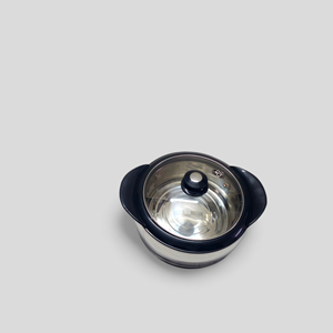 Olla caliente de acero inoxidable aislada, cazuelas de 3500 ML con tapa de vidrio, olla clásica para comida de cocina con Material metálico sostenible - Product Image 3