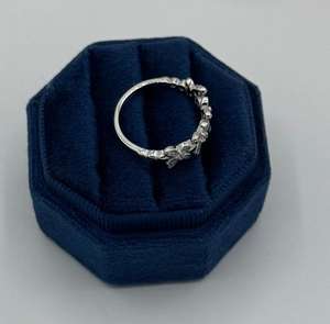 Papillon 925 Sterling Silver Round Cut Original Moissanite Charme Anneau De Mariage De Mariée Fine Bijoux Cadeau pour Les Amoureux - Product Image 4