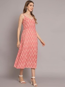 Vestido Maxi Sin Mangas de Algodón Indio Ecológico, Estampado a Mano, Estilo Bohemio, Informal, Hecho a Mano para Mujer - Product Image 5