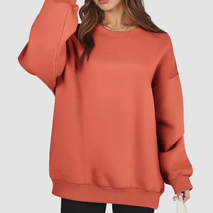 Último estilo sudadera Casual Streetwear Drop Shoulder figuras transpirable ecológico sudaderas con capucha de punto para mujer - Product Image 5