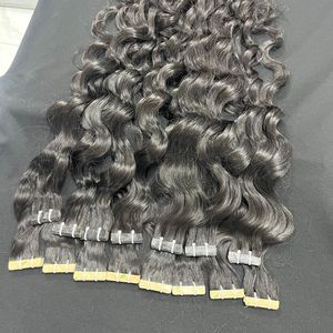 Color caliente de moda 8-40 pulgadas cinta rizada negra vietnamita en extensiones de cabello humano - Product Image 2