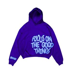 Jersey cómodo para hombre, Sudadera con capucha de lana, bordado personalizado, estilo Hip Hop, chándal de entrenamiento, patrón a cuadros, invierno, teñido liso - Product Image 6