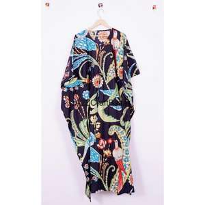 Caftán de Algodón Lavable y Cómodo para Mujer, Ropa de Dormir Larga para Verano, Otoño y Primavera, Vestidos de Noche para Fiestas y Vacaciones, Estilo Natural - Product Image 6