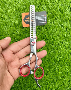 Tijeras de adelgazamiento de peluquero de salón profesional, tijeras de corte de pelo de acero inoxidable de seguridad para uso en salón - Product Image 1