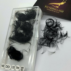 Extensiones de Pestañas al Por Mayor, Hechas a Mano, Cabello Sintético Premium 10D-20D, Super Negro Mate, Grosor 0.07 0.05 0.03, Aspecto Natural - Product Image 3