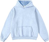 Sweat à capuche unisexe épais en molleton délavé style vintage pour homme et femme, idéal pour l'hiver et le streetwear