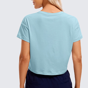 Camisetas Casuales de Alta Calidad para Mujer, Corte Regular, Manga Corta, Personalizadas OEM, Colores Sólidos, Secado Rápido, Transpirables, con Apliques - Product Image 2