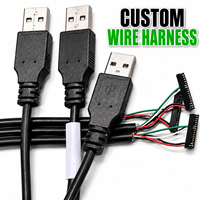 Câble de raccordement personnalisé USB-A mâle vers connecteur terminal JST XH PH pour alimentation et données de PCB OEM