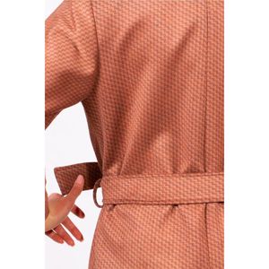 Cappotto in Cashmere con motivo pied pied di colore marrone chiaro