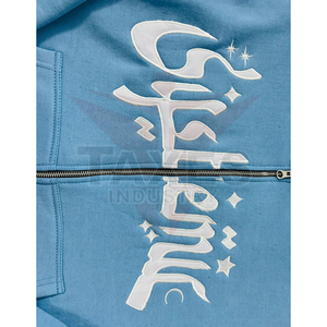 New Clothing Manufacture Breathable Design <b>Men</b> Puff Print Zipper <b>Hoodies</b> 100% Cotton <b>Thick</b> Fleece <b>Men's</b> <b>Hoodies</b> & Sweatshirts - Product Image 6