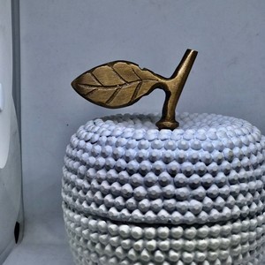 Best Selling Black Shinning Crystal High Quality Shape Candle <b>Jar</b> for Candle Making Decorative Apple - Product Image 5