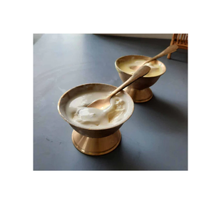 Tazón pequeño de helado de latón de uso multifuncional 200 ml Tazón de helado para servir y uso hecho a mano para la venta - Product Image 2