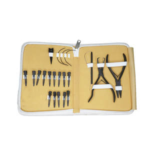 Fabricante personalizado Herramientas de color negro Kit de accesorios para extensiones de cabello Kits de extensiones de cabello Estuche para extensiones de cabello de alta calidad - Product Image 1