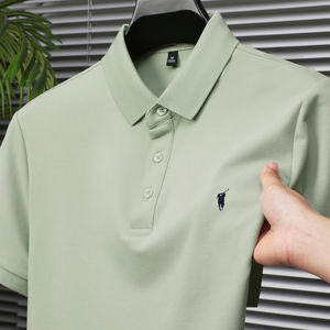 เสื้อโปโลผู้ชายผ้าคอตตอนปักแบรนด์แฟชั่น, เสื้อโปโลผ้าบางระบายอากาศ - Product Image 3