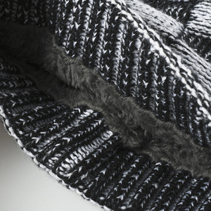 Gorro de punto de lana de algodón orgánico personalizado para mujer Logotipo a pedido Gorras suaves y cómodas para la temporada de invierno Mujer Chica - Product Image 4