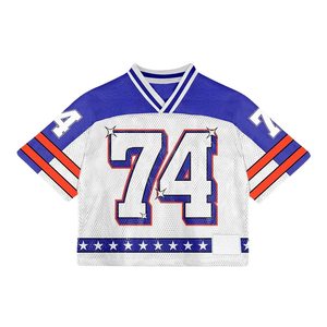 Maillots de football américain personnalisés, grande taille, séchage rapide, légers, 100% polyester, respirants, sérigraphiés, courts - Product Image 5