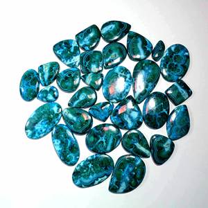 Cabujón de Crisocola Malaquita de Primera Calidad, Producto Fino, Piedra Preciosa de Cuarzo Natural, Forma Mixta, Tamaño Libre, para Joyería - Product Image 1