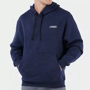 Wholesale <b>Fleece</b> Warm Blank 400gsm Cotton <b>Black</b> Oversized Hoodies for Men Stylish - Product Image 1