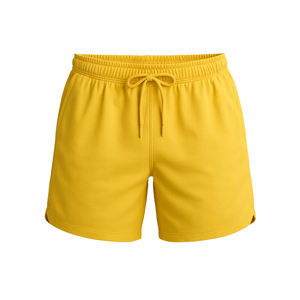 High Quality <b>Yellow</b> Running Shorts for Men Custom Logo Gym Wear with Elastic Waistband OEM/ODM Men's Shorts - Product Image 3