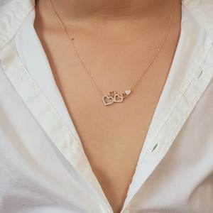 สร้อยคอจี้รูปหัวใจสุดหรูแนวแฟนซีสุดคลาสสิกทันสมัยได้รับการรับรองจาก IGI เพชรธรรมชาติพร้อมเครื่องประดับทอง14K สำหรับผู้หญิง - Product Image 5