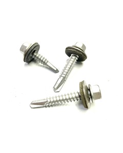 Tornillo de Taiwán Tornillos bimetálicos para techos-Punto de perforación HWH #3 con arandelas Unidas Hecho en Taiwán Punto de perforación automática - Product Image 3