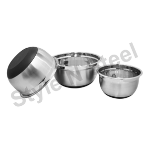 ชามสแตนเลสเยอรมัน ชามผสมอาหาร เกรดอาหาร สำหรับใส่ผลไม้ สลัด เหมาะสำหรับใช้ในบ้าน ร้านอาหาร ทำอาหาร ทานอาหารเย็น ดีไซน์โดดเด่น - Product Image 2