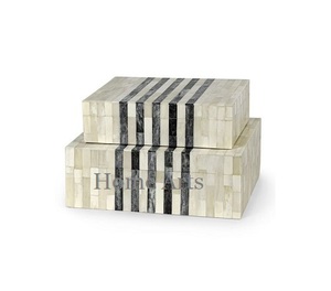 Joyero de madera de nuevo diseño Forma rectangular Tamaño personalizado Pulseras Anillo Caja de almacenamiento para la venta - Product Image 2