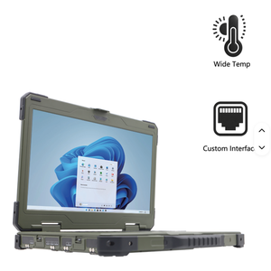 Portátil Robusto Verde de 15.6 Pulgadas, IP65 Resistente al Agua y al Polvo, Portátil Industrial Magal con I7-11390H, IGPU Opcional, GPS - Product Image 1