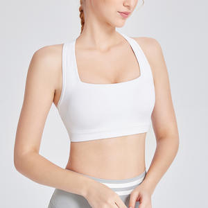 Sujetador deportivo con tirantes entrecruzados de alto soporte para mujer, Parte delantera personalizada, 78% de nailon, 22% Spandex, correr, bailar, entrenamiento, Fitness Atlético - Product Image 1